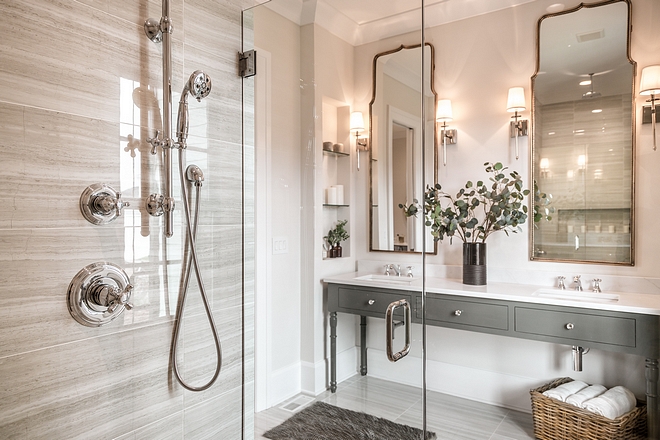 Bathroom mirrors gorgeous bathroom mirrors see sources on Home Bunch #mirrors #bathroommirrors #bathroom