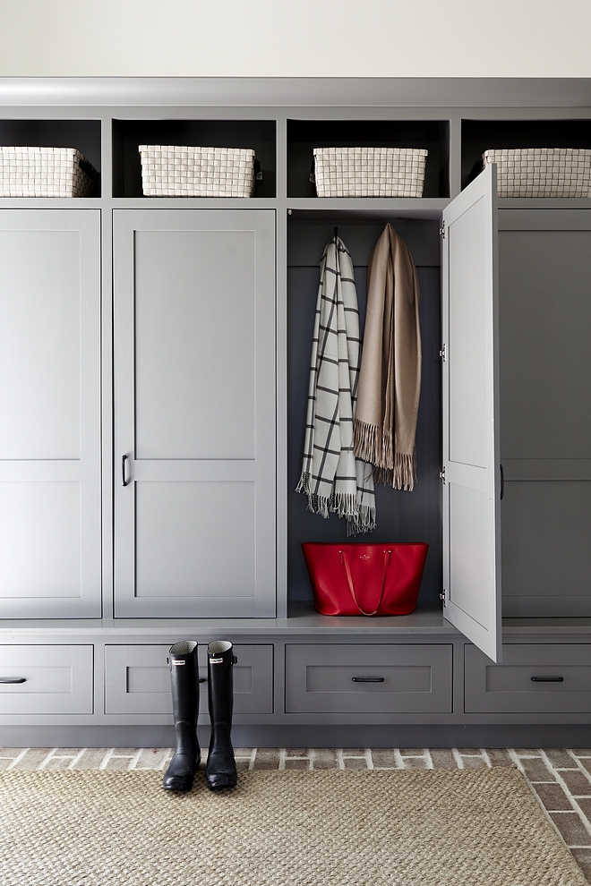 Brewster Gray HC 162 by Benjamin Moore Mudroom Cabinet Shaker inset built ins Brewster Gray HC 162 by Benjamin Moore Brewster Gray HC 162 by Benjamin Moore Mudroom Cabinet Shaker inset #BrewsterGrayHC162BenjaminMoore #BenjaminMoore #BenjaminMooreHC162 #Mudroom #Cabinet #Shakerinset