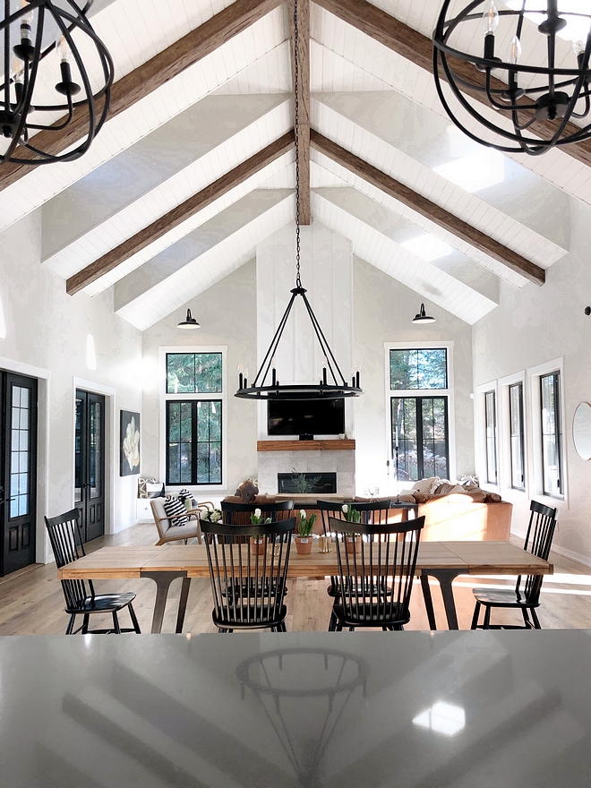 Faux beams Get the look of real ceiling beams for a fraction of the price The cathedral ceiling feature beams and shiplap Faux beam Faux beams Faux ceiling beams #Fauxbeam #Fauxbeams #Fauxceilingbeams