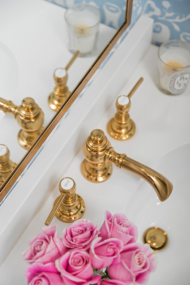 Faucet is Restoration Hardware Lugarno Lever-Handle 8" Widespread Bathroom Faucet #WidespreadBathroomFaucet #BathroomFaucet #Bathroom #Faucet