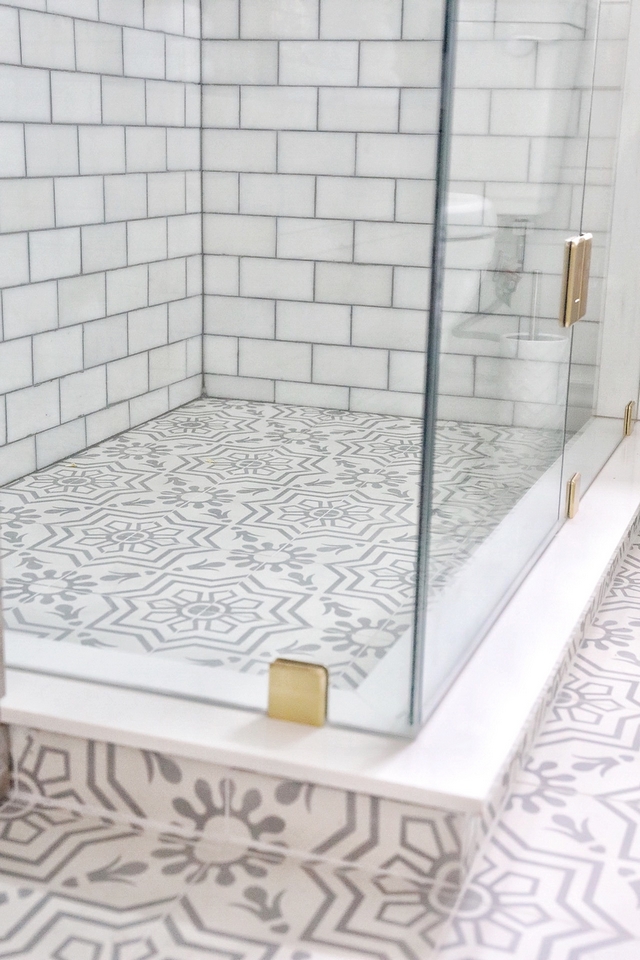 Tip Using the same tile on floors and shower pan makes the bathroom feel bigger. Keep that in mind when renovating #bathroom #renovation #tile