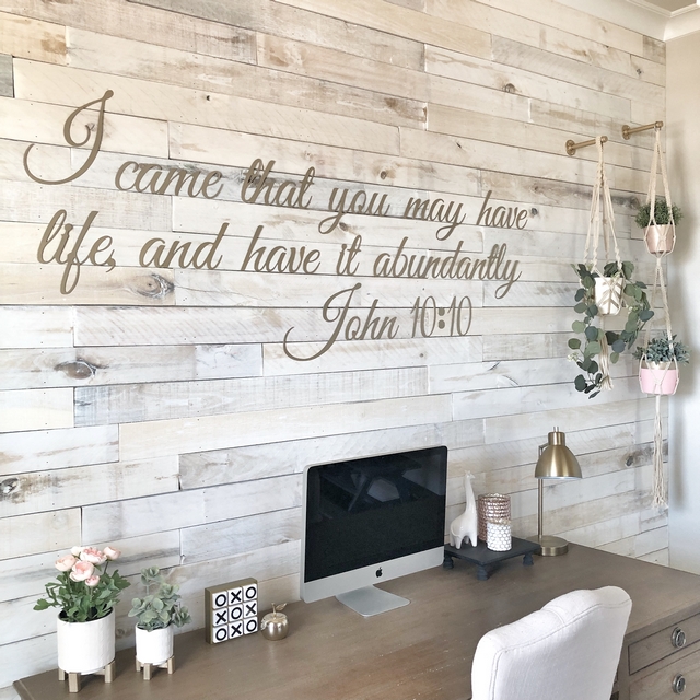 Metal signs over shiplap wall #Metalsigns #shiplap #wall