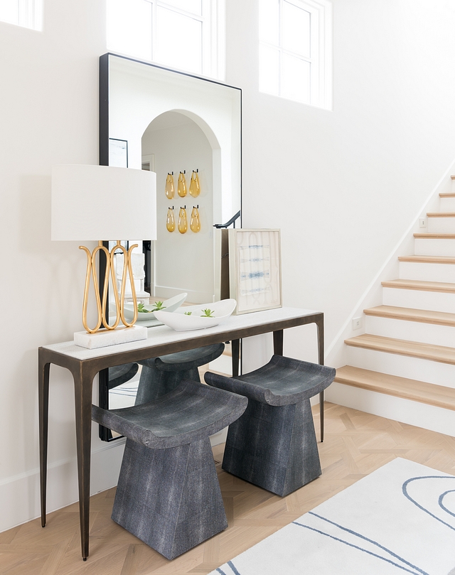 Foyer console table with metal legs and marble top Stool are Madegoods Foyer console table Foyer Entry Table Foyer console table with metal legs and marble top Stool are Madegoods #Foyer #consoletable #metallegsconsoletable #marbletopconsoletable
