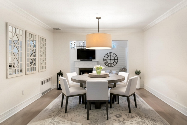 Dining room Renovation This room was also very compartmentalized; we removed doors and decorative columns to give the rooms a more cohesive and open flow Dining room Renovation Dining room Renovation Dining room Renovation #Diningroom #DiningroomRenovation