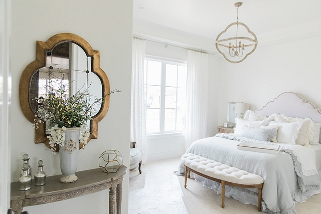 Romantic bedroom French Romantic bedroom design White and light grey accents Romantic bedroom French Romantic bedroom design #Romanticbedroom #Frenchbedroom #Romanticbedroomdesign