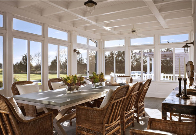 Sunroom. Great sunroom/screened porch design ideas. #Sunroom