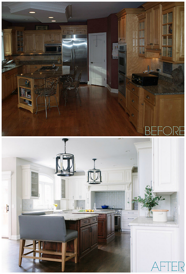 Before Kitchen Reno Pictures. Before and After Kitchen Remodel Pictures. Inspiring Before and After Kitchen Pictures. #BeforeAfter #Kitchen #KitchenReno #KitchenRemodel #BeforeAfterKitchenReno #BeforeAfterPictures