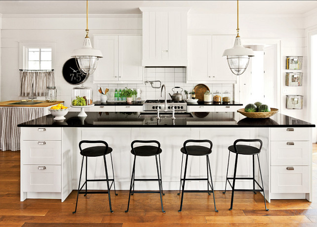 Kitchen. Causal white kitchen design with Ikea cabinets. #KitchenDesign #WhiteKitchen #IkeaKitchen