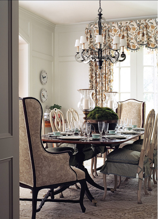 Dining Room Design Ideas. Beautiful traditional dining room with great French decor. #DiningRoom #HomeDecor #Interiors