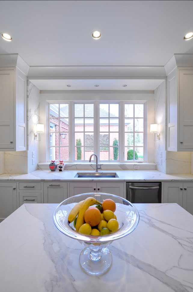 Marble Countertop. White Marble Kitchen Countertop. #Marble #Countertop #kitchen