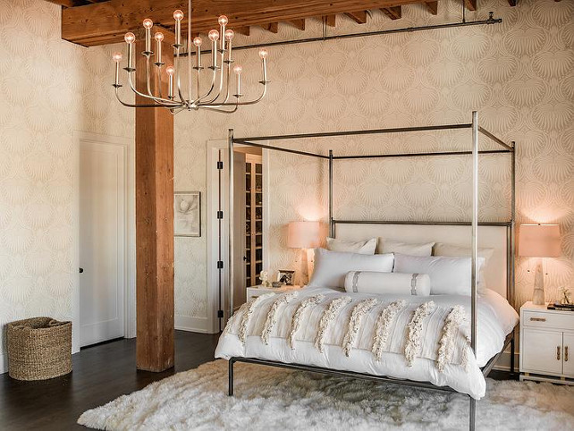 Arteriors Breck 12 Light Metal Chandelier. Bedroom Lighting. The bedroom lighting is Arteriors Breck 12 Light Metal Chandelier. #ArteriorsBreckMetalChandelier Alexandra Kaehler Design.