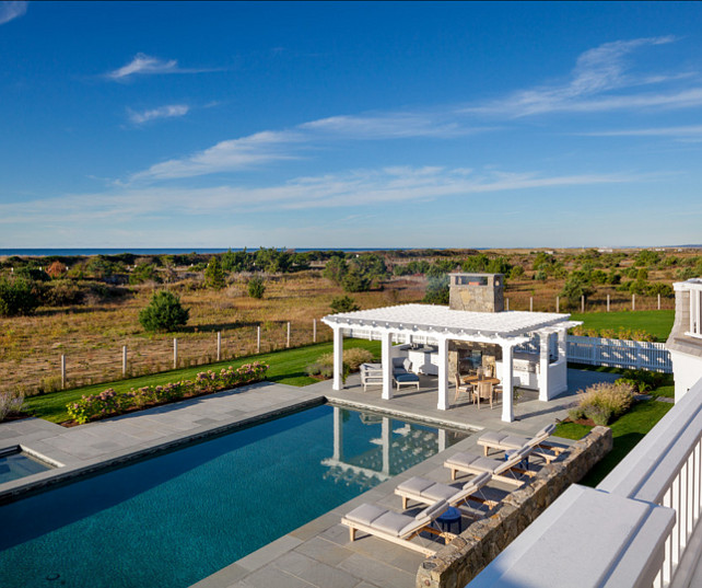 Backyard Design Ideas. Inspiring backyard with pool and ocean view. #Backyard #Pool #BackyardIdeas