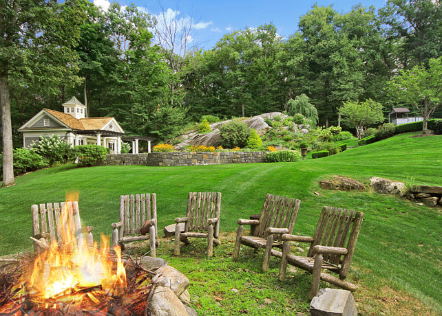 Backyard Fire Pit. Fire Pit Ideas. #FirePit Natural Fire Pit. Rustic Fire pit Significant Homes LLC.