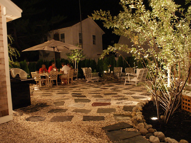 Backyard Lighting. Place outdoor lighting in your backyard to use it more often during the night. #Backyard #Lighting #Landscaping #LandscapingLighting OUTinDesign.