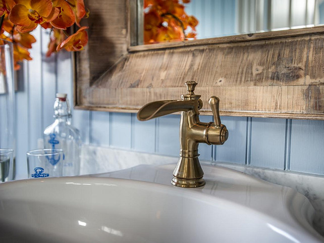 Bathroom Faucet Ideas. Bathroom faucet. Beautiful channel spout faucet in a bronze finish. #BathroomFaucet