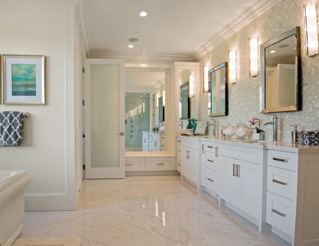 Bathroom Flooring. Bathroom onyx tile flooring. Bathroom with white onyx tile flooring. #Bathroom #onyx #tile #flooring Michael Grahame.