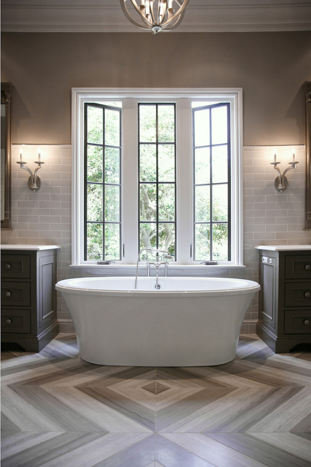 Bathroom. Bathroom Design. Gray bathroom with marble flooring. #Bathroom CR Home Design K&B (Construction Resources)