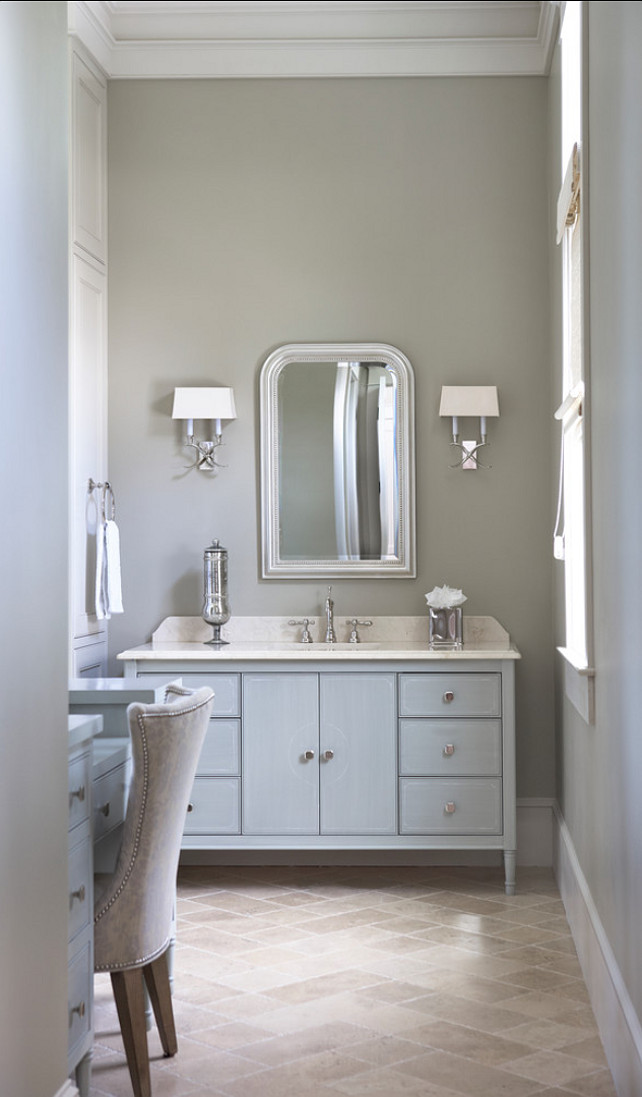 Bathroom. Bathroom Ideas. Elegant Gray Bathroom Design. #Bathroom #BathroomIdeas #BathroomDesign
