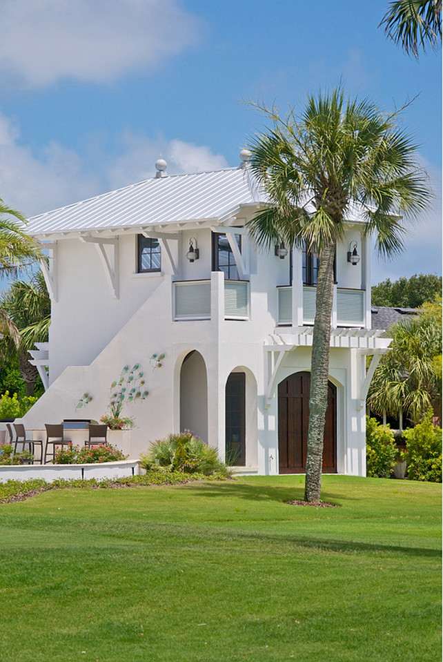 Beach House. Tropical Beach House Architecture. White Beach House. #BeachHouse Cronk Duch Architecture.