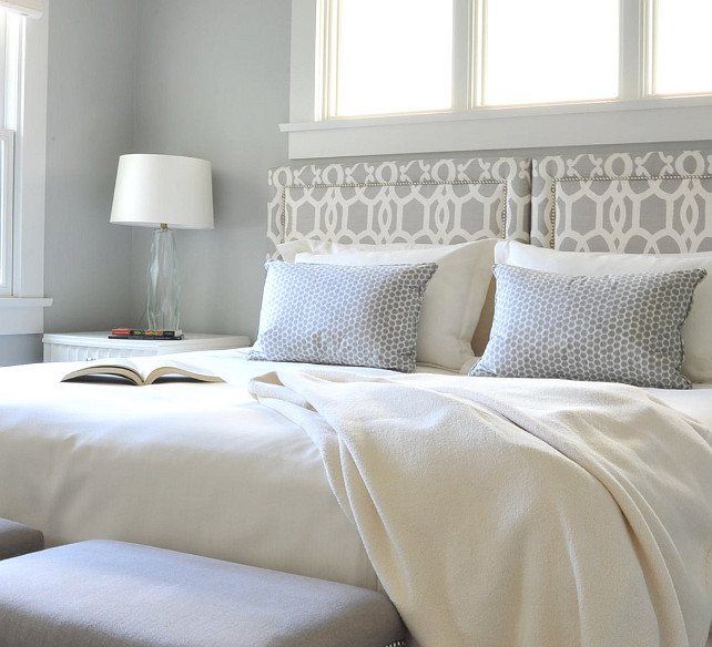 Bedroom Color Palette. Gray Bedroom Color Palette. Gray Bedroom Paint Color: Benjamin Moore Wickham Gray HC-171. #BedroomColorPalette #GrayBedroomPaintColor #BenjaminMooreWickhamGray