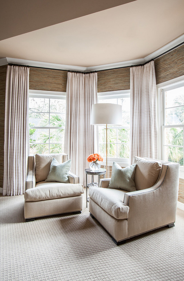 Bedroom Sitting Area. Bedroom sitting area with two chairs. #Bedroom #SittingArea Laura U, Inc.