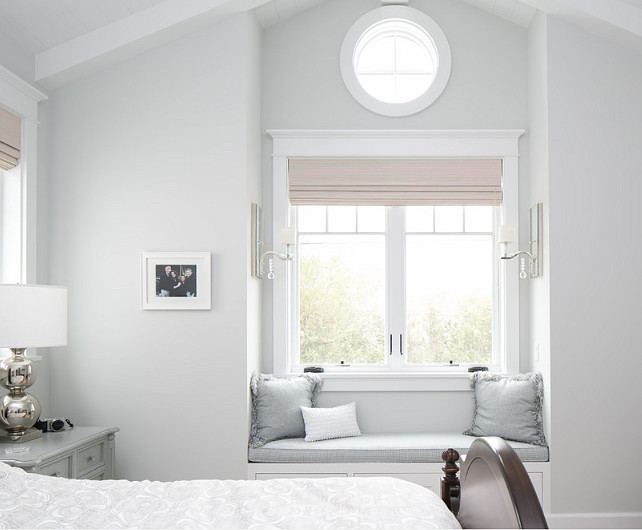Bedroom with window seat . Master Bedroom with window seat. Bedroom with window seat with circular window. #Bedroom #windowseat #Bedroomwindowseat #windowseatBedroom #CircularWindow Brandon Architects, Inc.