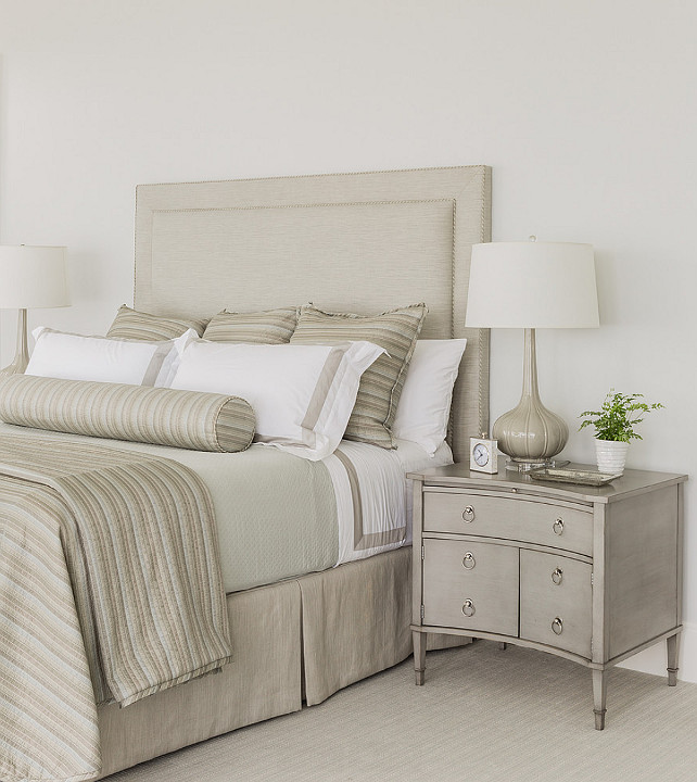 Bedroom. Bedroom Color Scheme. Bedroom Color Palette. Gray and Ivory Bedroom Color Scheme. #Bedroom #GrayBedroom #IvoryBedroom #BedroomColorScheme Anita Clark Design.