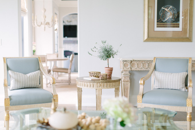 Blue Chairs. Kate Marker Interiors.