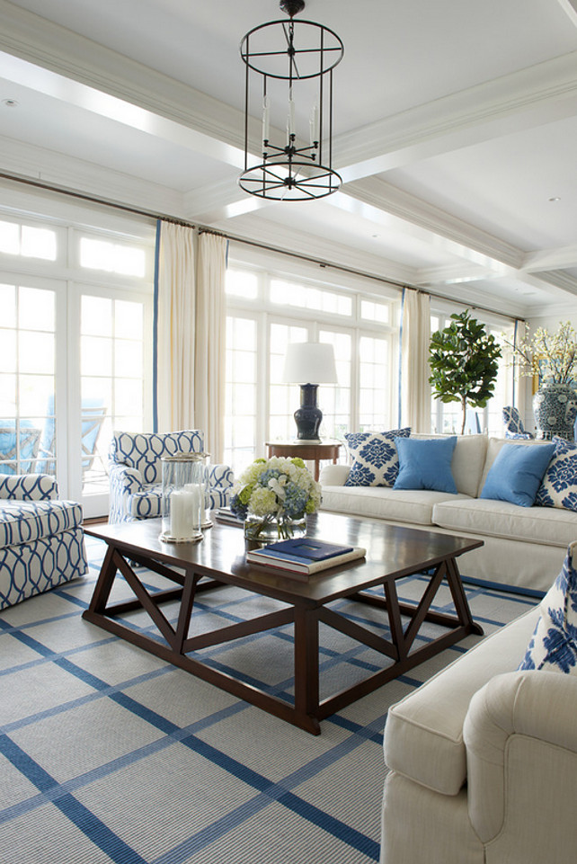 Blue and White Interiors. Inspiring Blue and White Interiors. Coastal Blue and White Interiors. #BlueandWhiteInteriors James Schettino Architects.