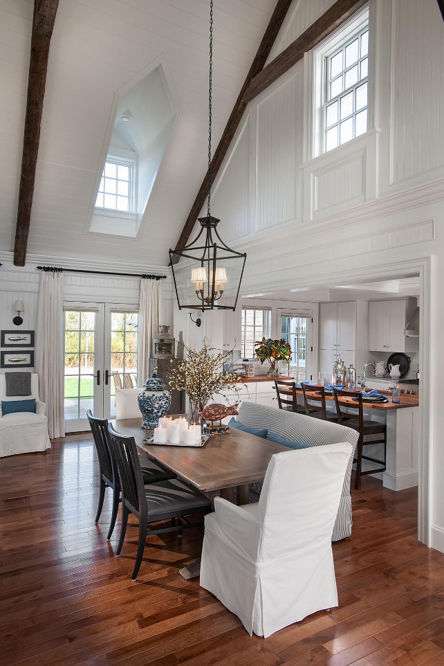 Dining Room. Dining Room Decorating Ideas. Dining Room with Beamed ceiling and coastal decor. #DiningRoom #DiningRoomDesign #DiningRoomIdeas #DiningRoomFurniture #DiningRoomDecor #HGTV2015DreamHouse