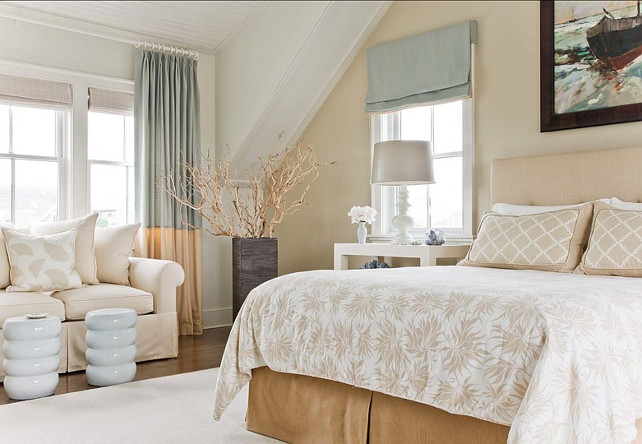 Bedroom Design Ideas. You can't go wrong with this color palette in the bedroom. #Bedroom #Color #Decor