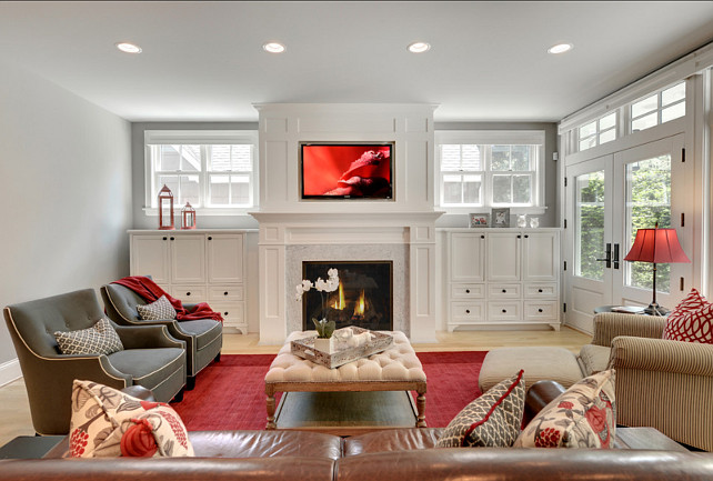 Family Room Design Ideas. Great family room design. #FamilyRoom #Interiors #HomeDecor