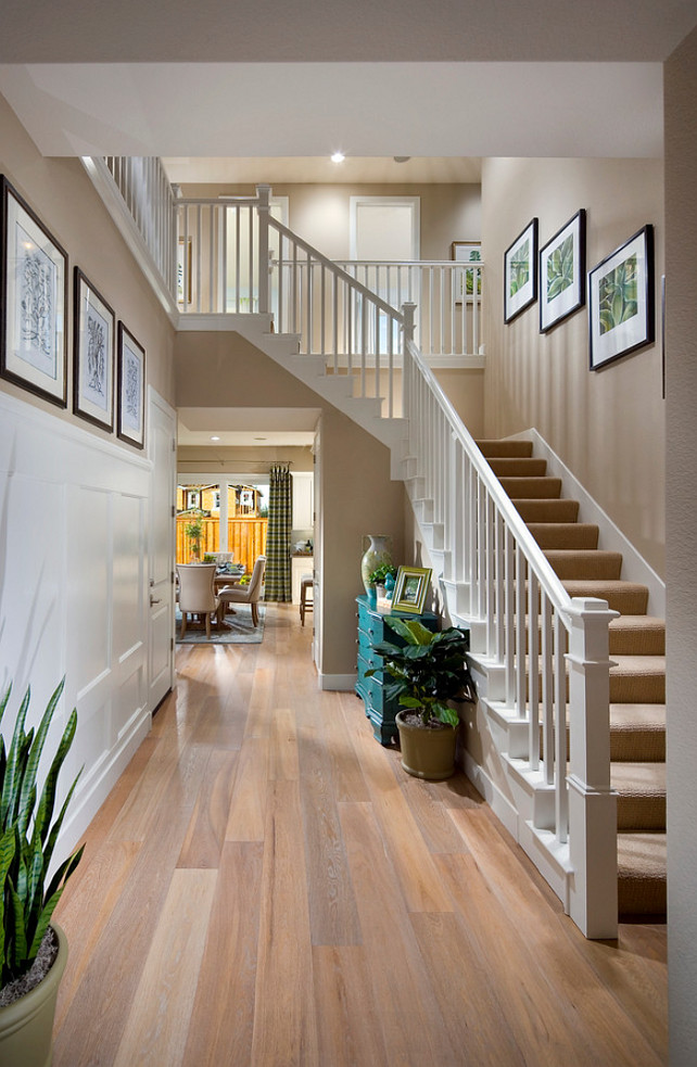 Foyer. Foyer Staircase. Foyer Hardwood Flooring. Foyer Paint Color. Foyer Color Scheme. Foyer Furniture. Foyer Layout. #Foyer Brookfield Residential Northern California.