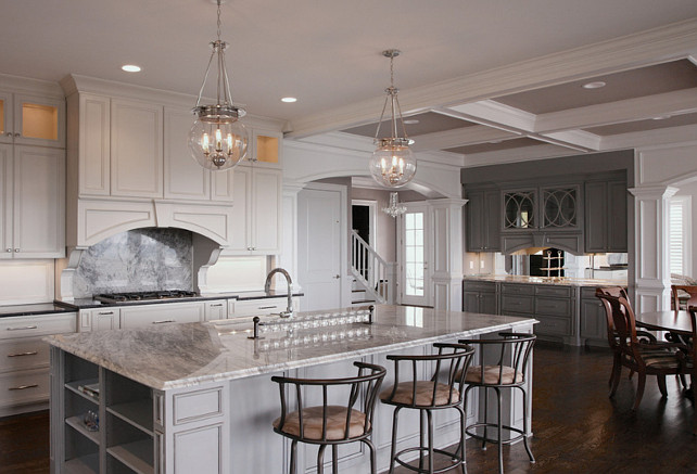 Gray Kitchen Paint Color. #GrayKitchen #PaintColor Gray Kitchen Cabinet Paint Color