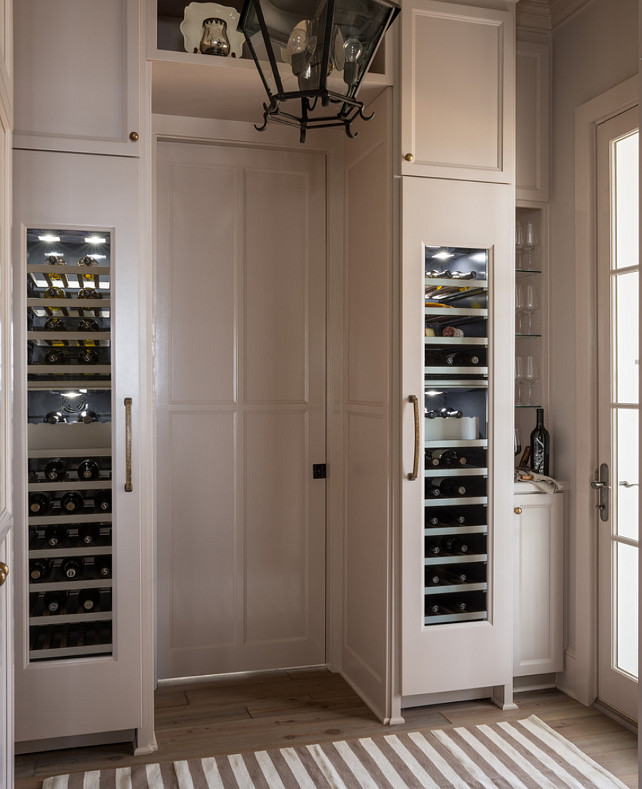 Kitchen Cabinet Ideas. Kitchen Cabinet Design. Wine columns by Thermador located in the kitchen. #Kitchen #KItchenCabinet #WineCooler Reu Architects.