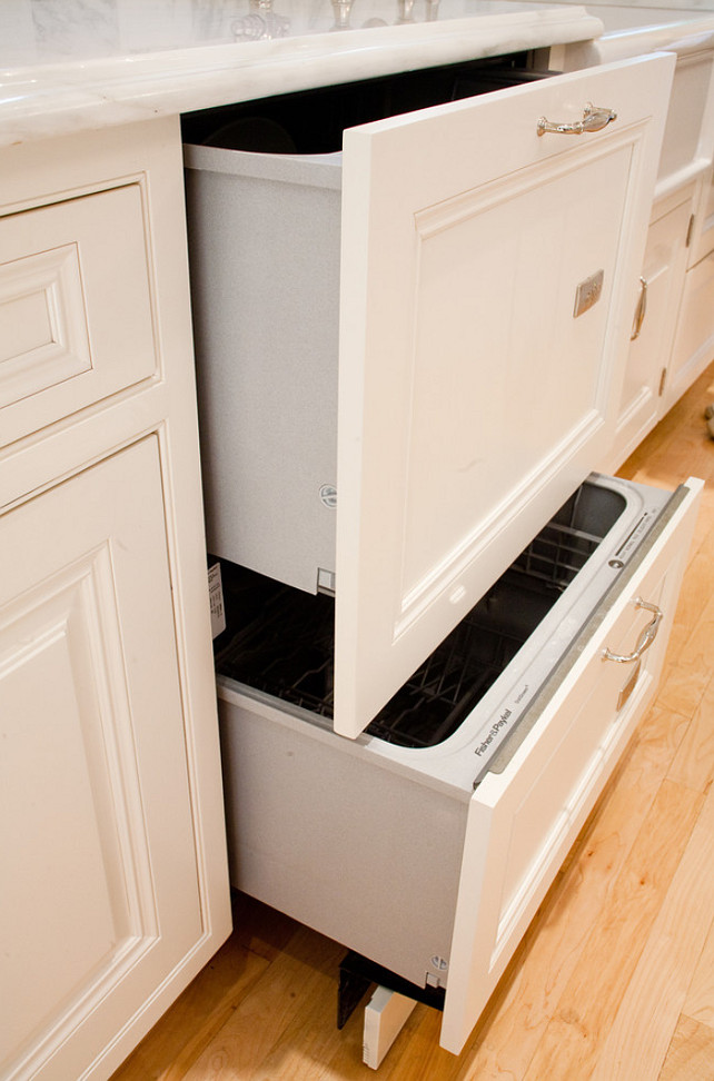 Kitchen Dishwasher Ideas. Dishwasher drawers. #Kitchen #Dishwasher #DishwasherDrawers Kitchen Design Concepts