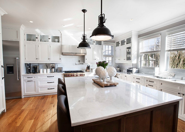 Kitchen Ideas. Kitchen Cabinet Ideas. Kitchen with custom white cabinets. #Kitchen #KitchenWhiteCabinets John Johnstone