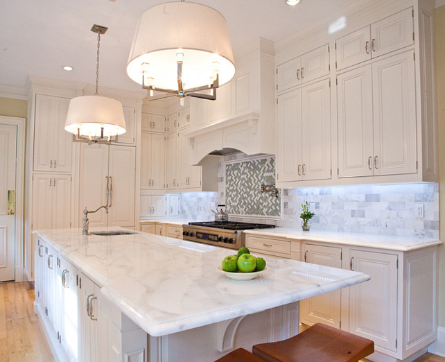 Kitchen Lighting. Kitchen Lighting Ideas. Kitchen Island Lighting #KitchenLighting #KitchenIslandLighting Light fixtures are the Six Light Square Tube Chandelier from Circa Lighting. 