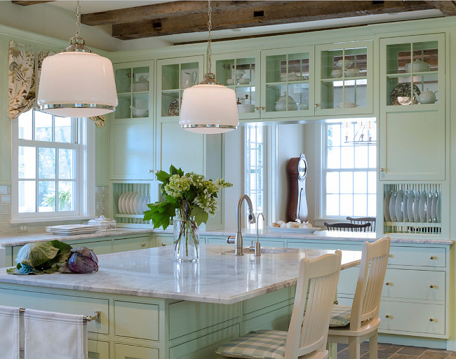Kitchen Lighting. Kitchen island lighting. The manufacturer is Rejuvenation and it is a Baldwin Pendant model number A3167. #KitchenLighting Donald Lococo Architects.