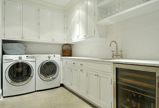 Laundry Room. Laundry room with White Cabinets. Laundry Room cabinet Layout. Laundry Room Countertop. Laundry Room Flooring. # LaundryRoom