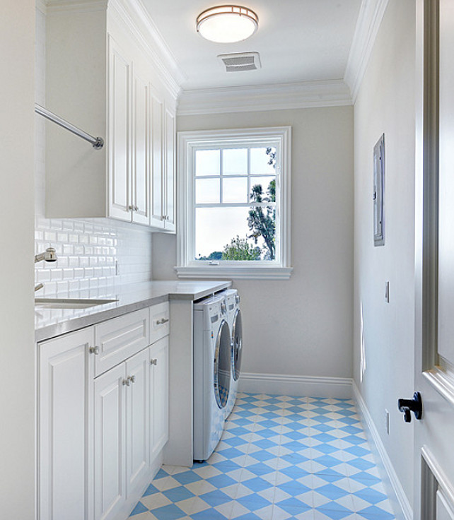 Laundry Room. Narrow Laundry Room. This laundry room layout is perfect for a second floor. It doesn't take much space and it has everything you might need, from storage to folding space. Narrow Laundry Room Layout. Narrow Laundry Room Cabinet Ideas. #LaundryRoom #NarrowLaundryRoom