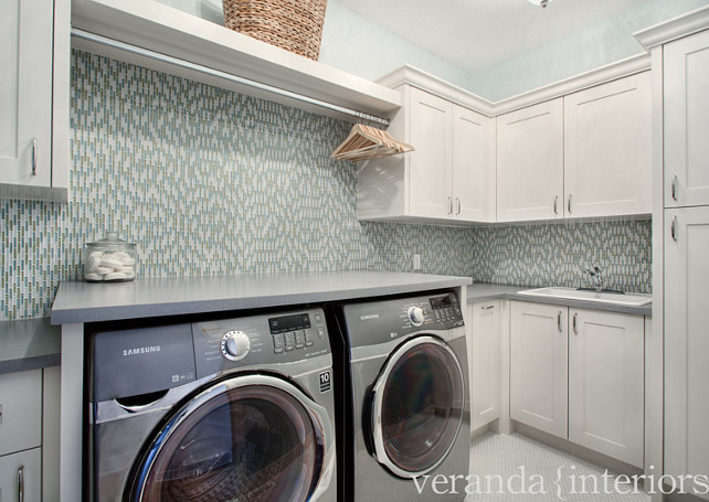 Laundry Room. New Laundry room ideas #LaundryRoom #LaundryRoomIdeas Veranda Estate Homes & Interiors