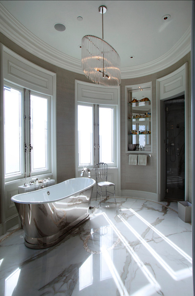 Marble Bathroom Ideas. Marble is perfect for classic bathrooms! #Marble #Bathroom