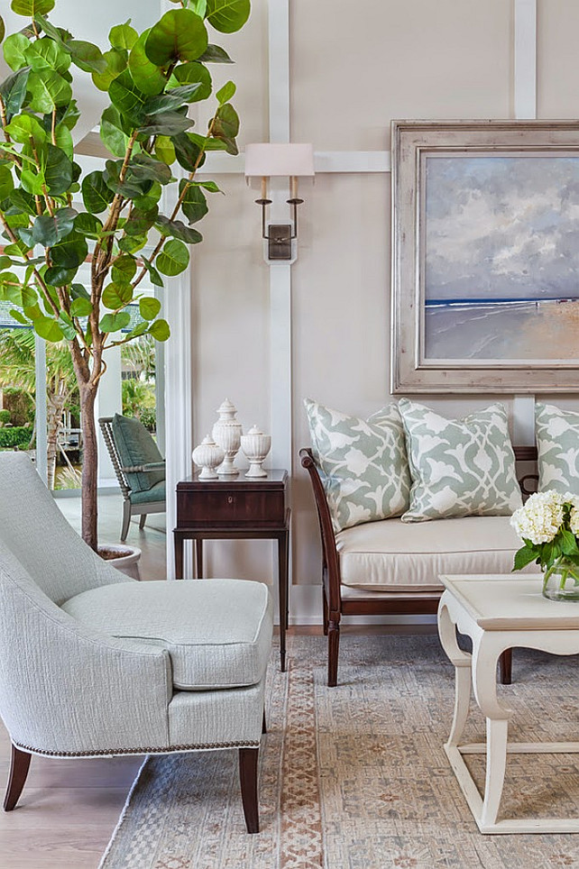 Living Room Decor Ideas. #LivingRoomDecor Ficarra Design Associates via House of Turquoise