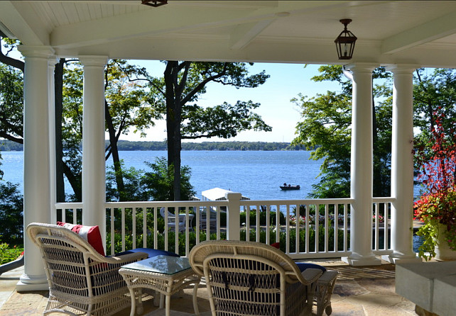 Porch Design Ideas. A porch is water views is hard to beat! #Porch 