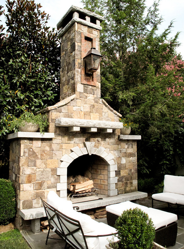 Outdoor Fireplace. Stone Fireplace. Outdoor Stone Fireplace. #OutdoorFireplace #OutdoorStoneFireplace JDP Design.