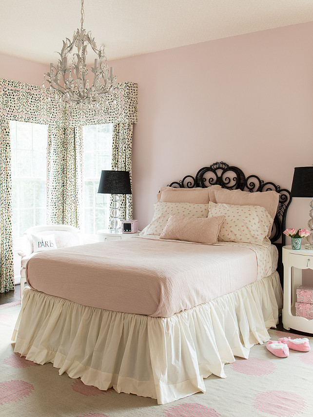 Pink Girls Bedroom. Pale Pink Bedroom. Pale Pink Girls Bedroom. #PinkBedroom #PinkGirlsBedroom #PalePinkBedroom