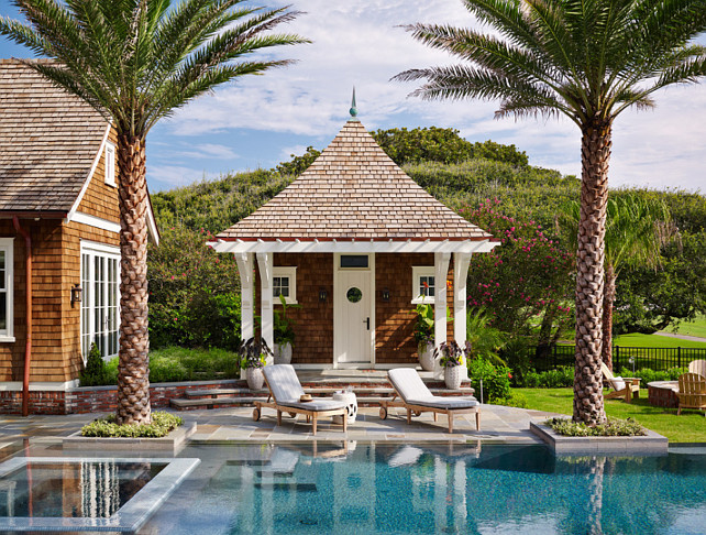Pool House. Pool and Pool House Ideas. #PoolHouse #Pool Andrew Howard Interior Design.