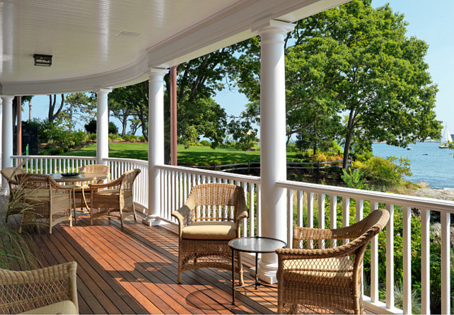 Porch. Porch with ocean views. #PorchDesign #PorchDecor
