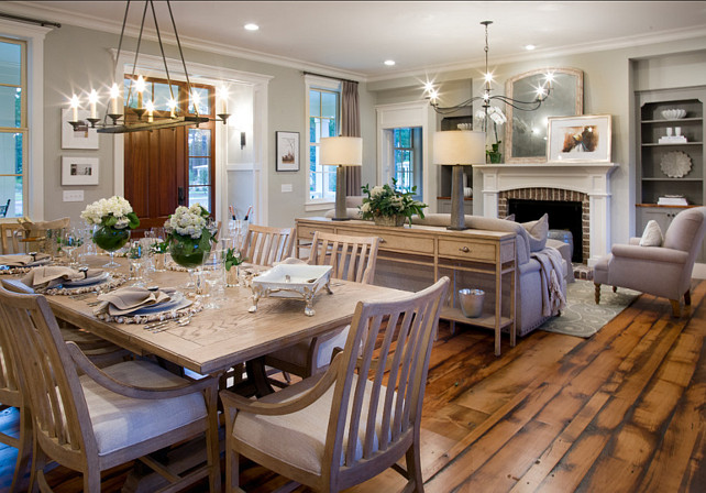 Reclaimed Hardwood Floor Ideas. The floors are reclaimed beech wood. #ReclaimedFloors